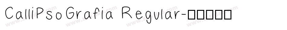 CalliPsoGrafia Regular字体转换